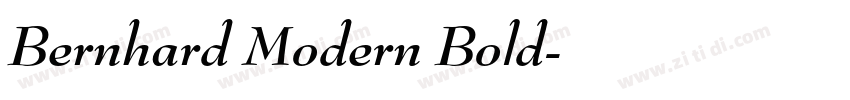 Bernhard Modern Bold字体转换